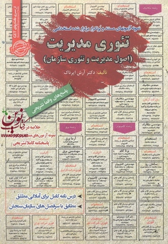 استخدامی تئوری مدیریت(اصول مدیریت و تئوری سازمان) آرش اپرناک انتشارات سامان سنجش 1404